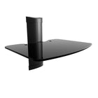 Kanto – Tablette murale flottante AVSM pour composants audiovisuels, 1 tablette-Tablette en verre trempé : 15 larg. 11,2 prof. (po) ; capacité de 20 lb (9,1 kg)