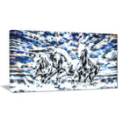 Designart – Art animal sur toile, chevaux galopants, tailles variées (PT2435-32-16)-Impression