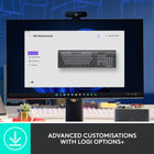 Logitech - MX Mechanical Clavier Sans Fil Rétroéclairé Performant - Commutateurs Cliquables-Chargement Rapide USB-C: Le clavier MX Mechanical reste chargé pendant 15 jours sur une charge complète ou plus de 10 mois avec le rétroéclairage éteint