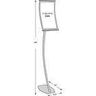 Azar Displays – Présentoir de plancher incurvé en métal, 17 x 11 po (300888)-Utilisé pour présenter des illustrations