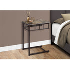 Monarch Specialties - 3043 Table D'Appoint - Marbre Espresso/Metal Bronze-Base en métal solide