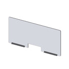 Avant de pare-haleine modulaire Mark Maker - Acrylique transparent 1/4" - panneau de 47,5" Lx23,5"H - 2 rails inférieurs de 12"-Fixez les côtés des panneaux modulaires pour étendre la longueur de votre diviseur à l'aide de charnières en plastique (charnières flexibles).