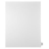 Markmaker - Intercalaires imprimes Legal, Blanc, 1/15th coupe, format lettre, sans trous, 25 tabs/PQT, 5 PQT/Boite, Numero 180-Intercalaires imprimes Legal