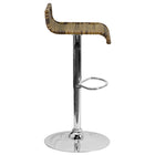 Flash Furniture – Tabouret de bar contemporain en osier de 31,25 po à hauteur ajustable, pied chromé (DS712)-Siège en osier