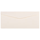 JAM Paper Enveloppes Strathmore à ouverture latérale et à rabat gommé, fini toilé, 4 1/8 x 9 1/2 po, blanc naturel, pqt/100-Blanc naturel