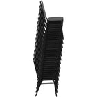 Flash Furniture – Chaise empilable à dossier trapèze, siège 2,5 po, argenté avec tissu bourgogne (FDBHF1SVBY)-Rembourrage en vinyle bourgogne