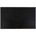 JAM Paper Chemise de présentation 2 pochettes, plastique robuste, 9 x 12 po, noir, 12/paq.-Taille : 9 x 12