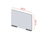 Avant de pare-haleine modulaire Mark Maker - Acrylique transparent 1/4" - panneau L 30"xH 23,5" - 2 rails inférieurs de 8"-Fabriqué à partir d'acrylique transparent de 1/4".