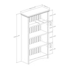 South Shore – Bibliothèque à 4 tablettes de la collection Artwork, blanc pur (10219)-Accessoires non compris