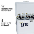 Miller Lite - Glaciere avec ouvre-bouteille, 51 L (54 q), 85 canettes-Ouvre-bouteille integre