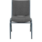 Flash Furniture – Chaise empilable robuste à revêtement Hercules rembourrée de 3 po, gris, 4/pqt-Ensemble de 4 chaises empilables polyvalentes
