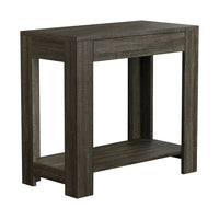 Safdie & Co. 24L Table D’Appoint - Bois Gris Foncé 1 Tiroir 1 Étagère-Taille compacte à utiliser comme table de chevet ou table d'appoint.