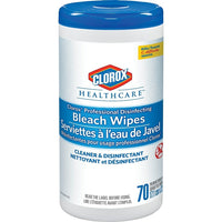 Clorox Healthcare – Serviettes germicides désinfectantes à l'eau de javel, paq./70 serviettes-Lingettes pré-humidifiées, durables et prêtes à l'emploi. Requièrent un équipement de protection individuelle lorsqu'utilisées