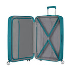 American Tourister - Curio Spinner Moyen - Vert Jade-La serrure intégrée approuvée par la TSA offre une sécurité supplémentaire lors de l’enregistrement de vos bagages