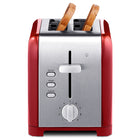 Kenmore - Grille-pain 2 tranches - Acier inoxydable rouge et argent-Selecteurs numerotes qui offrent 9 options de degre de brunissement