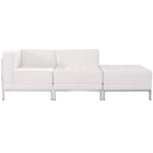 Flash Furniture – Mobilier modulaire HERCULES Imagination, chaises et pouf, cuir blanc, 3 modules (ZBIMAGSET6WH)-Cuir reconstitué blanc
