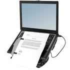 Fellowes - Poste de travail professionnel pour ordinateur portatif avec USB-S'ajuste facilement et offre 9 choix de hauteurs pour un confort personnalisé  