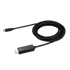 StarTech - Câble USB-C vers HDMI, 10 pi, noir (CDP2HD3MBNL)-Installez-le à votre bureau à la maison ou au bureau partagé pour rendre le USB-C de votre ordinateur compatible avec votre écran HDMI