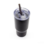 Gry Mattr - Tasse de voyage avec paille - 700 ml - Noir-Base mince