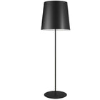 Dainolite - Lampe sur pied transitionnelle Dainolite, 1 lumière, noir avec abat-jour tambour noir-Noir