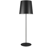 Dainolite - Lampe sur pied transitionnelle Dainolite, 1 lumière, noir avec abat-jour tambour noir-Noir