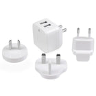 StarTech ® Chargeur mural 2 ports USB avec adaptateurs de voyage universels, 17 W/3,4 A, blanc-Modèle compact convenant à merveille à tout étui de transport