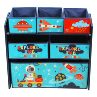 Danawares - Espace Meubles de Rangement - Bleu-Unité de rangement avec 6 tiroirs