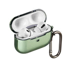 Generak Supply Étui Transparente Anti Choc pour AirPod Pro avec Fermeture et Mousqueton - Vert Jade-Résistant aux chocs et à la poussière