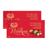 Amandes grillees au chocolat Walkers 240g (paquet de 2)-Amandes entières enrobees de chocolat au lait onctueux