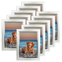 Elementals - Cadre photo - 5 po l x 7 po H (13 cm l x 18 cm H) - Perle blanche - Paquet de 10-Pour une photo de 5 x 7 po (13 x 18 cm)