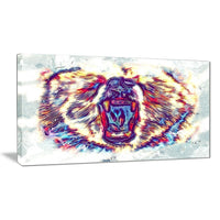 Designart – Grande illustration animale sur toile, ours audacieux (PT2355-32-16)-Impression