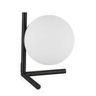 Dainolite - Lampe de table à incandescence contemporaine Folgar, 1 lumière, noir mat avec verre opale-Ajoute une touche unique à n'importe quel espace