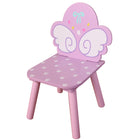 Danawares - Licorne Table Carrée avec 2 Chaises et Pochette de Rangement - Rose-La chaise peut supporter 55 lbs