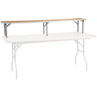 Flash Furniture – Dessus de bar amovible à structure argentée, 72 x 12 x 12 po, bois de bouleau (XA72RS)-Dessus montant pour tables pliantes