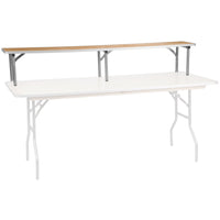 Flash Furniture – Dessus de bar amovible à structure argentée, 72 x 12 x 12 po, bois de bouleau (XA72RS)-Dessus montant pour tables pliantes