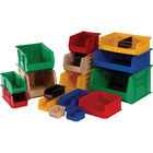 Quantum Storage Systems - Bacs Ultra Empilable & Suspendable, 11po La, 5po H X 10-7/8po P, Vert, paquet de 4-Capacité 50 lb