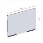 Côté pare-haleine modulaire Mark Maker - Acrylique transparent 1/4" - panneau 42" Lx31,5"H - 2 traverses inférieures de 12"-Fabriqué à partir d'acrylique transparent de 1/4".