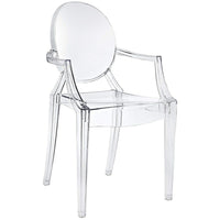 Nicer Furniture - fauteuil fantôme transparente de Louis XVI - 4 pièces-Célèbre style Louis XVI, Chaise confortable.