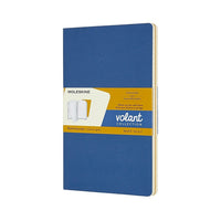 Moleskine – Cahier Volant, ligné, grand format, bleu myosotis/jaune ambre, 5 po x 8,25 po-Couvertures souples, deux couleurs, bleu myosotis/jaune ambre