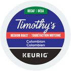 Timothy's - Café colombien décaféiné - paquet de 96-24 godets K-Cup par boîte