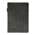 Cambridge - Cahier Bungee avec boucle pour stylo - 8 1/2 po x 6 po - gris clair-Feuilles blanches au format 8 po H x 5-1/2 po L