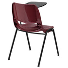 Flash Furniture – Chaise coquille ergonomique avec tablette rabattable à gauche, bourgogne (RUTEO1BYLTAB)-Assemblage nécessaire