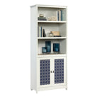 Sauder Cottage Road Bibliothèque avec portes - 3 tablettes - 71.5" H - Finition Soft White (424153)-3, 3 tablettes réglables