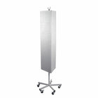 Eddie's - Planche à clous sur pied 70" H - Blanc-Spinner à panneaux perforés au sol