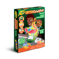 Crayola - Critter Creator : Insectes phosphorescents-Insectes Phosphorescents Critter Creator : Comprend 1 unite de fabrication d'insectes, 8 moules de parties d'insectes, 1 paquet d'argile legere (84 g), 3 supports pour insectes, 4 peintures phosphorescentes, 1 pinceau, tapis de jeu et de presentation reutilisable avec faits scientifiques 27,94 cm x 43,18 cm, instructions.