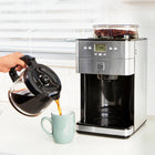 Kenmore - Elite Grind and Brew Cafetière avec broyeur à bavures, minuterie automatique programmable 12 tasses-Personnalisez votre tasse de café avec les réglages « Doux », « Moyen » et « Fort »