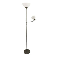 All the Rages – Lampe de sol, collection Simple Designs, blanc (LF2000-SLV)-Lampe argentée avec base en métal