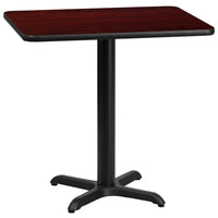 Flash Furniture – Table en stratifié acajou de 24 x 30 po avec base de 22 x 22 po (XUMA2430T2222)-Table d'hospitalité