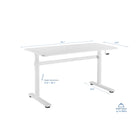 Uplite  Hauteur Réglable Style Bureau à Domicile Assis Debout - Blanc-SUPPORT ROBUSTE DE 88 LBS - Toute la construction en acier et un système de support de jambe épais supportent des poids jusqu'à 88 lbs / 40 kg.