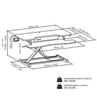 AnthroDesk Rehausseur de bureau debout 35" (Modèle Deluxe à double ressort à gaz)-Caractéristiques : Plateau de clavier pratique, structure à ressort à gaz sans effort et réglage en hauteur facile avec ressort à gaz, adapté à la plupart des utilisateurs